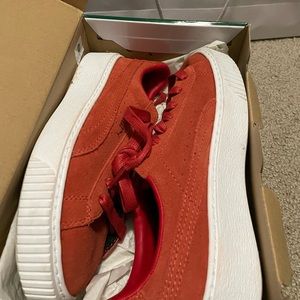 Puma suede platforms